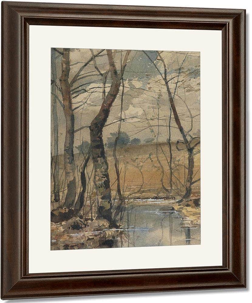 Woodland Pond By Childe Hassam Fine Art Print