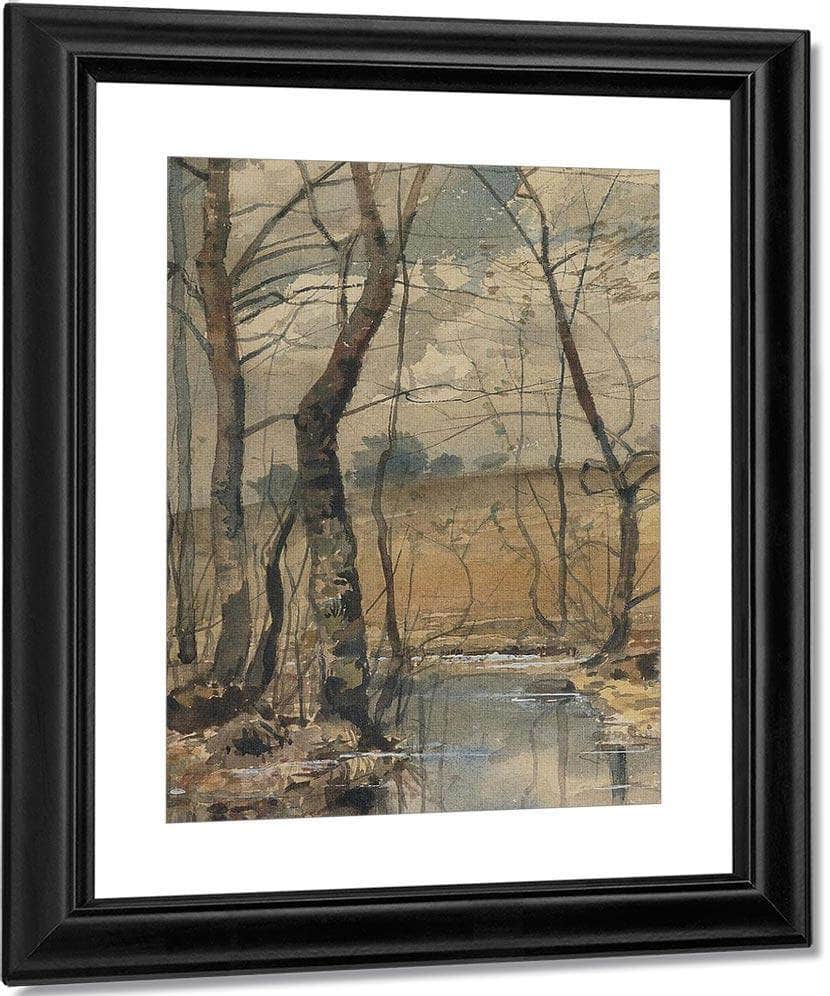 Woodland Pond By Childe Hassam Fine Art Print