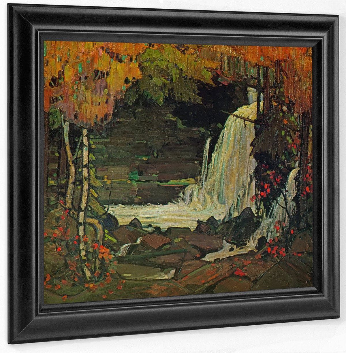 Woodland Waterfall By Tom Thomson Fine Art Print