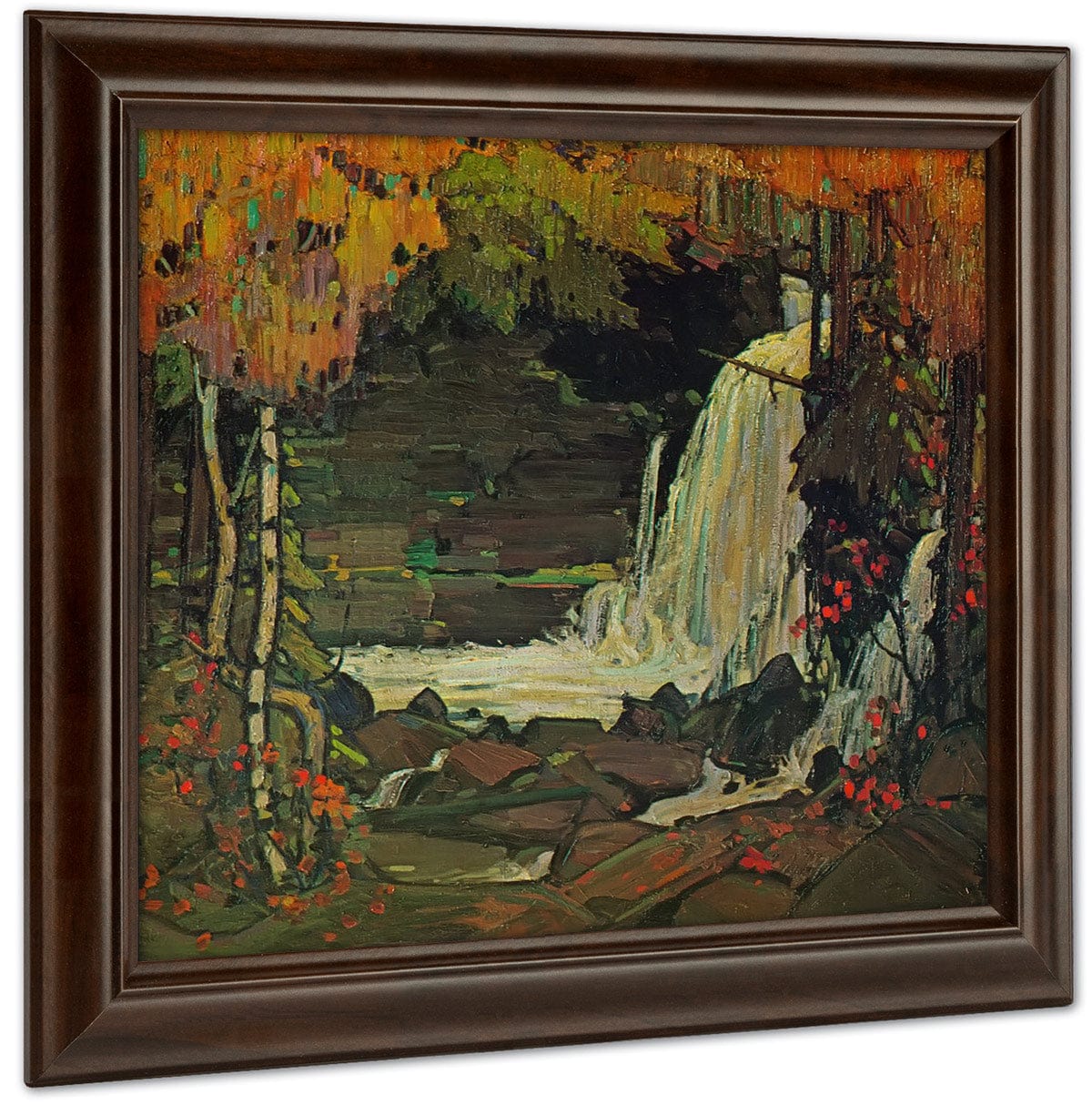 Woodland Waterfall By Tom Thomson Fine Art Print