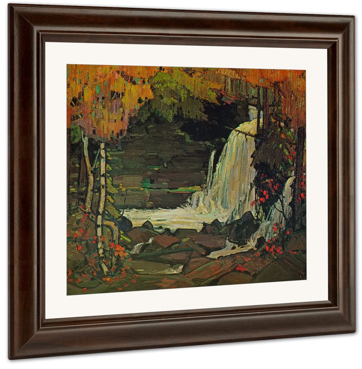 Woodland Waterfall By Tom Thomson Fine Art Print