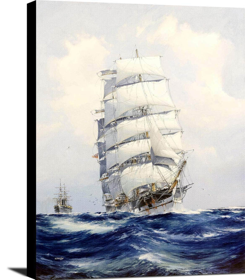 Wool Clipper Argonaut Under Full Sail Painting Jack Spurling Canvas Art Fine Art Print