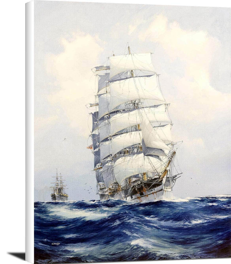 Wool Clipper Argonaut Under Full Sail Painting Jack Spurling Canvas Art Fine Art Print