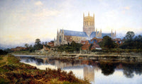 Worcester Cathedral Painting Benjamin Williams Leader Canvas Art Fine Art Print