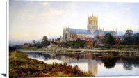 Worcester Cathedral Painting Benjamin Williams Leader Canvas Art Fine Art Print