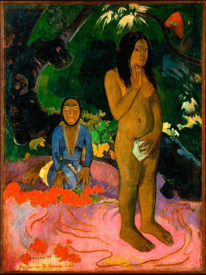 Words Of The Devil (Parau Na Te Varua Ino) By Paul Gauguin Fine Art Print