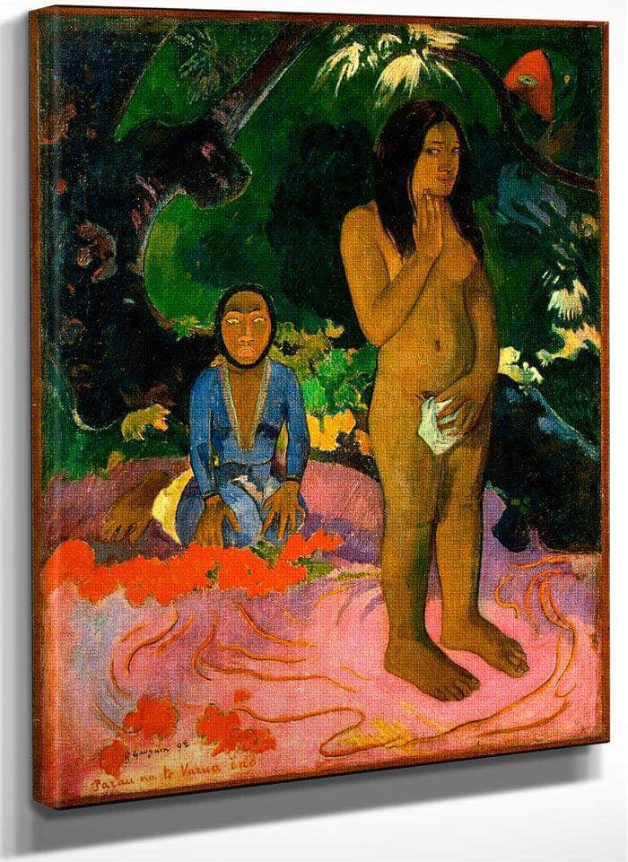 Words Of The Devil (Parau Na Te Varua Ino) By Paul Gauguin Fine Art Print