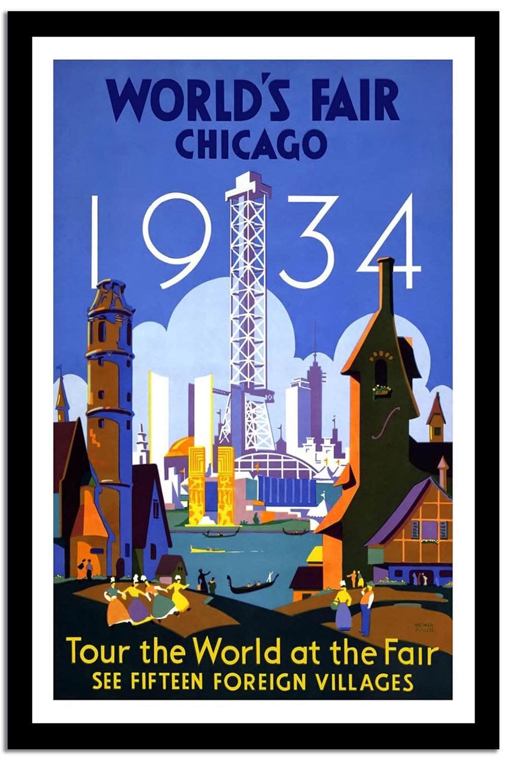 World's Fair Chicago  Vintage Poster Fine Art Print