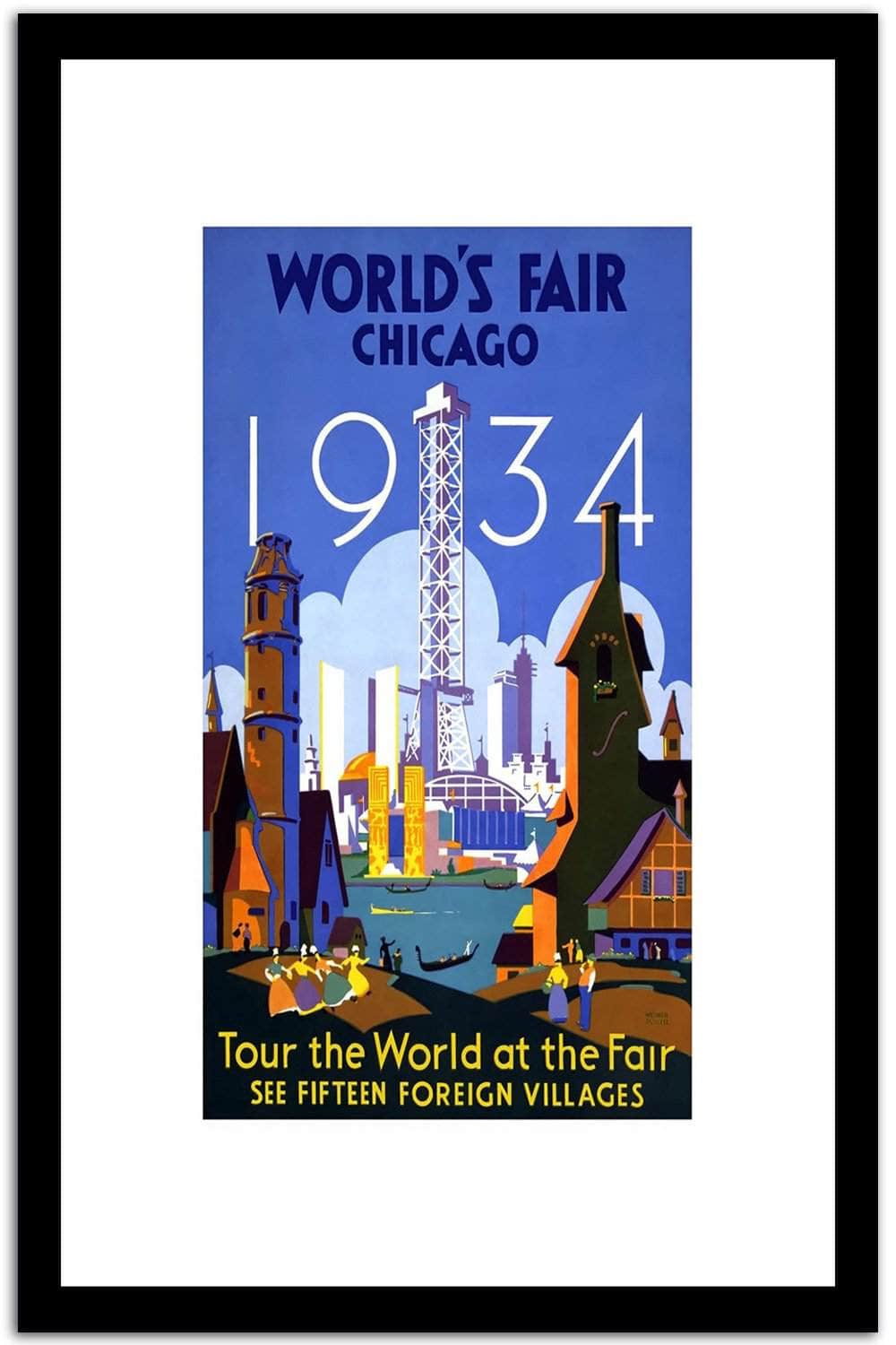 World's Fair Chicago  Vintage Poster Fine Art Print