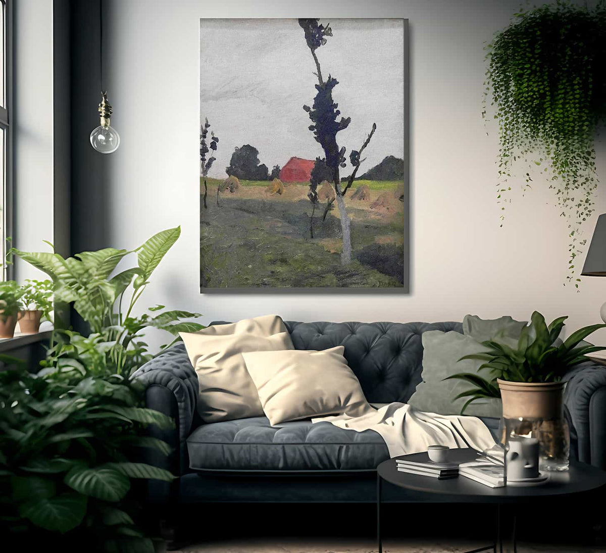 Worpsweder Landscape With Red House By Paula Modersohn Becker Fine Art Print