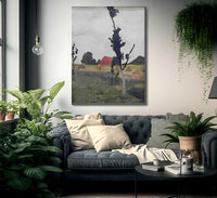 Worpsweder Landscape With Red House By Paula Modersohn Becker Fine Art Print