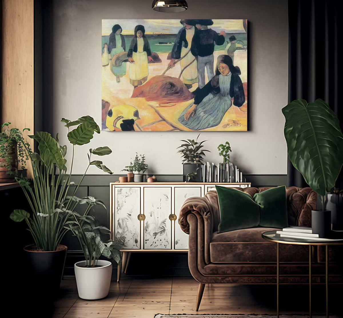 Wrack Collectors By Paul Gauguin Fine Art Print