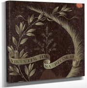 Wreath Of Laurel Palm And Juniper With A Scroll Inscribed Virtutem Forum Decorat [Reverse] By Leonardo Da Vinci Fine Art Print