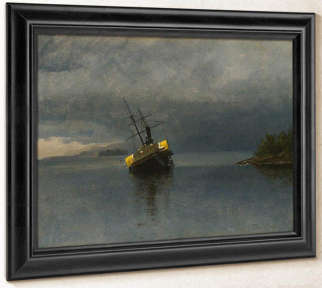 Wreck Of The Ancon In Loring Bay Alaska By Albert Bierstadt Fine Art Print
