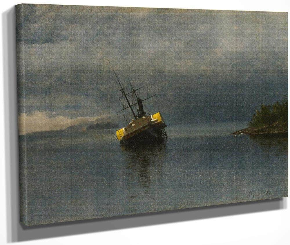 Wreck Of The Ancon In Loring Bay Alaska By Albert Bierstadt Fine Art Print