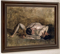 Wrestlers By  Thomas Eakins Fine Art Print