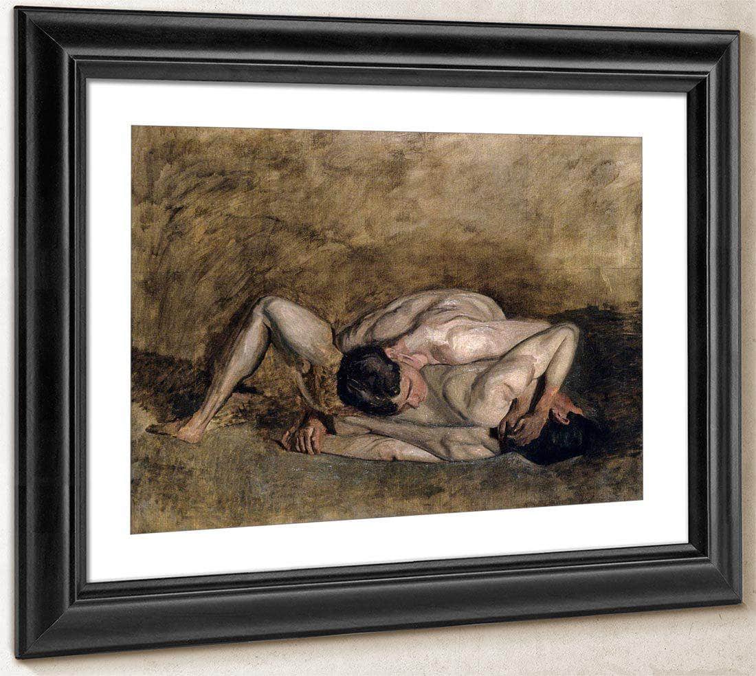 Wrestlers By  Thomas Eakins Fine Art Print
