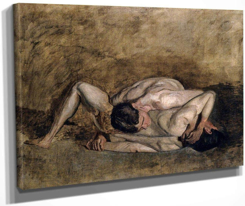 Wrestlers By  Thomas Eakins Fine Art Print