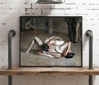 Wrestlers Painting Thomas Eakins Canvas Art Fine Art Print