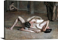 Wrestlers Painting Thomas Eakins Canvas Art Fine Art Print