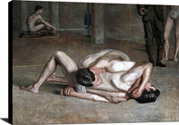 Wrestlers Painting Thomas Eakins Canvas Art Fine Art Print