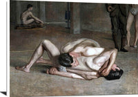 Wrestlers Painting Thomas Eakins Canvas Art Fine Art Print