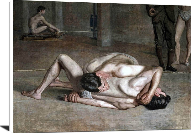 Wrestlers Painting Thomas Eakins Canvas Art Fine Art Print