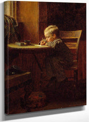 Writing To Father By Eastman Johnson Fine Art Print