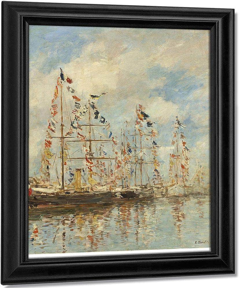 Yacht Basin At Trouville Deauville By Eugene Boudin Fine Art Print