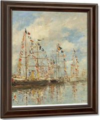 Yacht Basin At Trouville Deauville By Eugene Boudin Fine Art Print