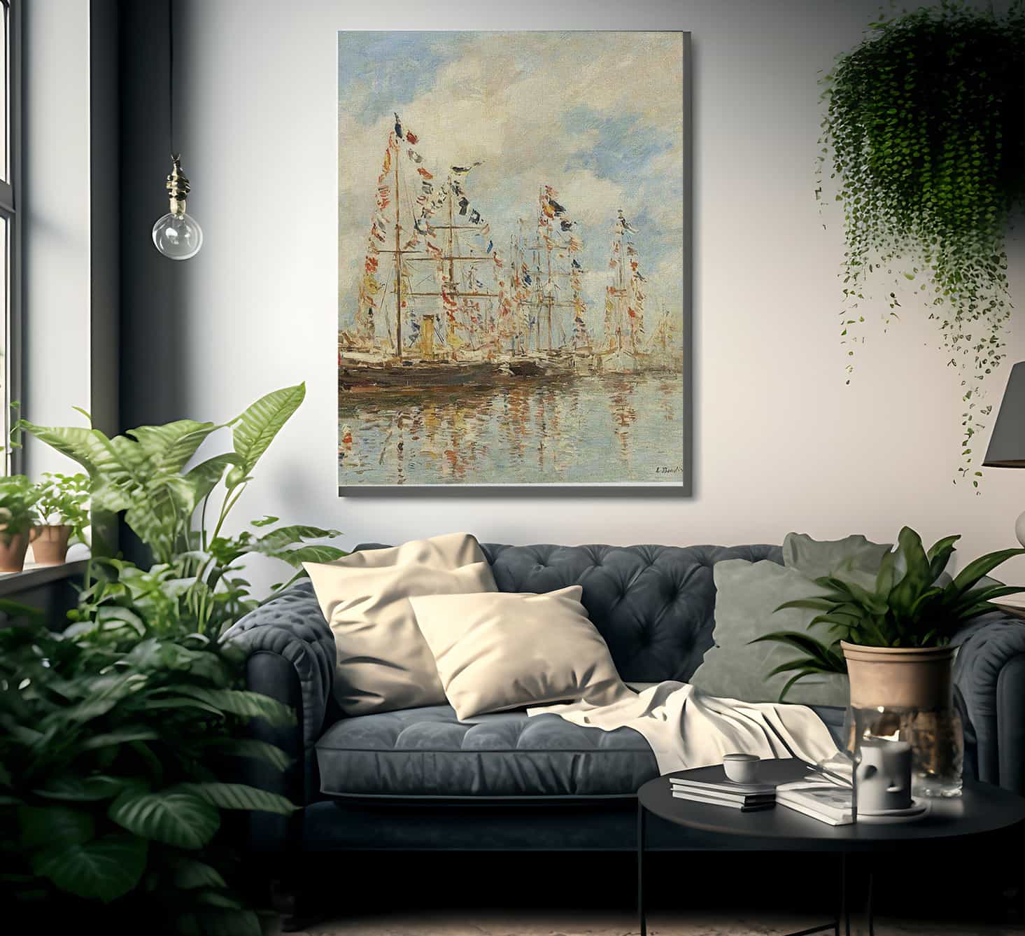 Yacht Basin At Trouville Deauville By Eugene Boudin Fine Art Print