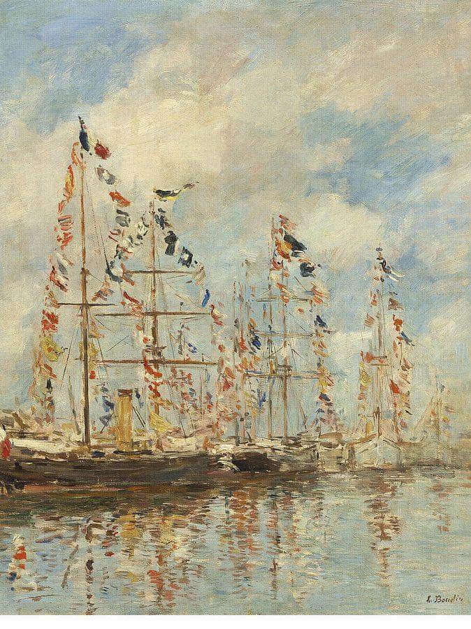Yacht Basin At Trouville Deauville By Eugene Boudin Fine Art Print