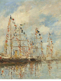 Yacht Basin At Trouville Deauville By Eugene Boudin Fine Art Print