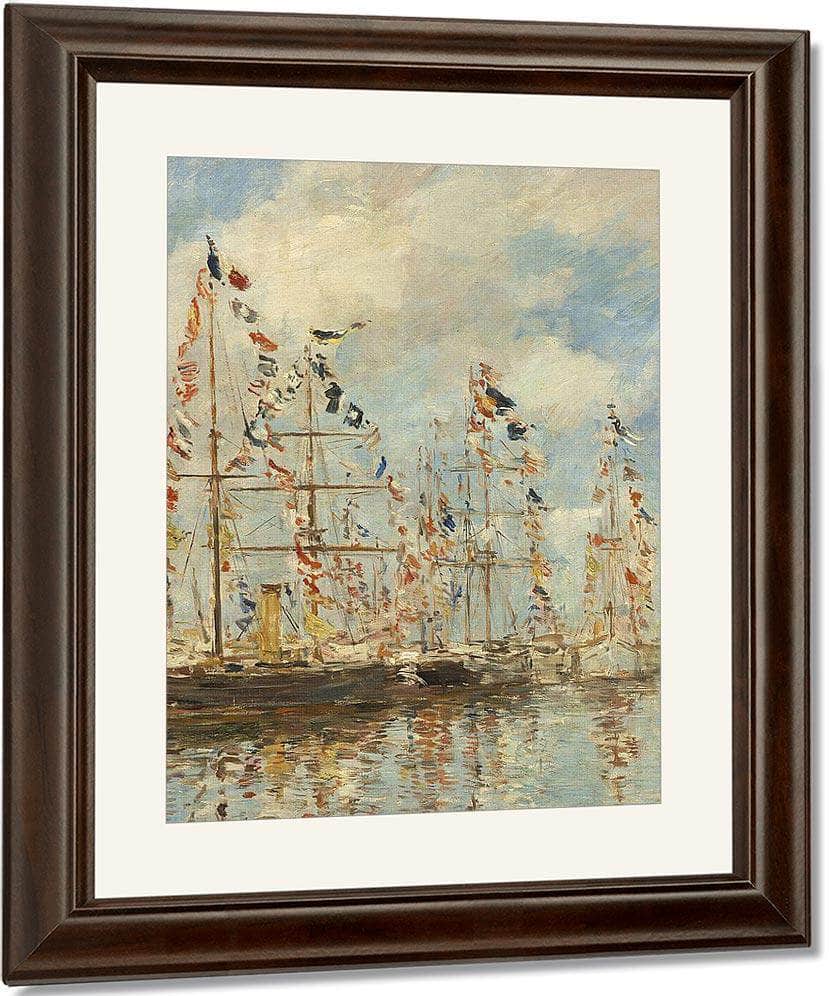 Yacht Basin At Trouville Deauville By Eugene Boudin Fine Art Print