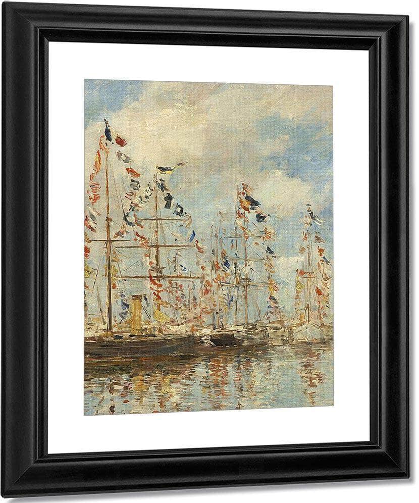 Yacht Basin At Trouville Deauville By Eugene Boudin Fine Art Print