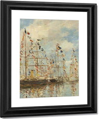 Yacht Basin At Trouville Deauville By Eugene Boudin Fine Art Print