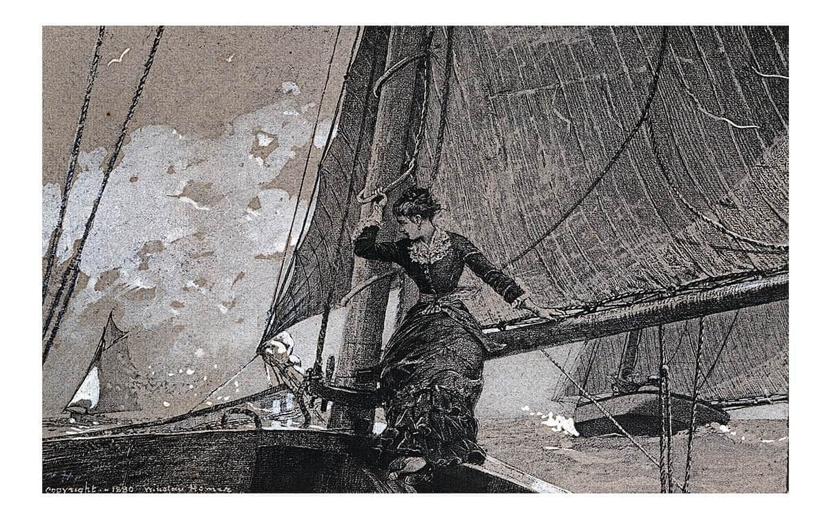 Yachting Girl By Winslow Homer Fine Art Print Fine Art Print