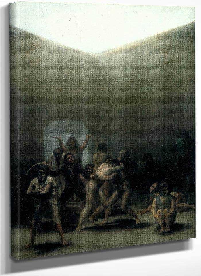 Yard With Lunatics 1794 Oil On Tin Plated Iron 43 8X32 7Cm By Francisco De Goya Fine Art Print