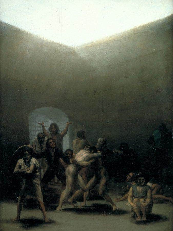 Yard With Lunatics 1794 Oil On Tin Plated Iron 43 8X32 7Cm By Francisco De Goya Fine Art Print