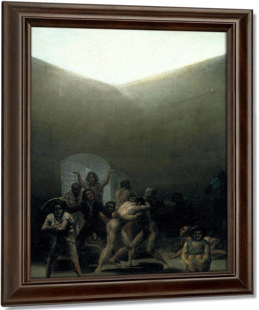 Yard With Lunatics By Francisco De Goya Fine Art Print