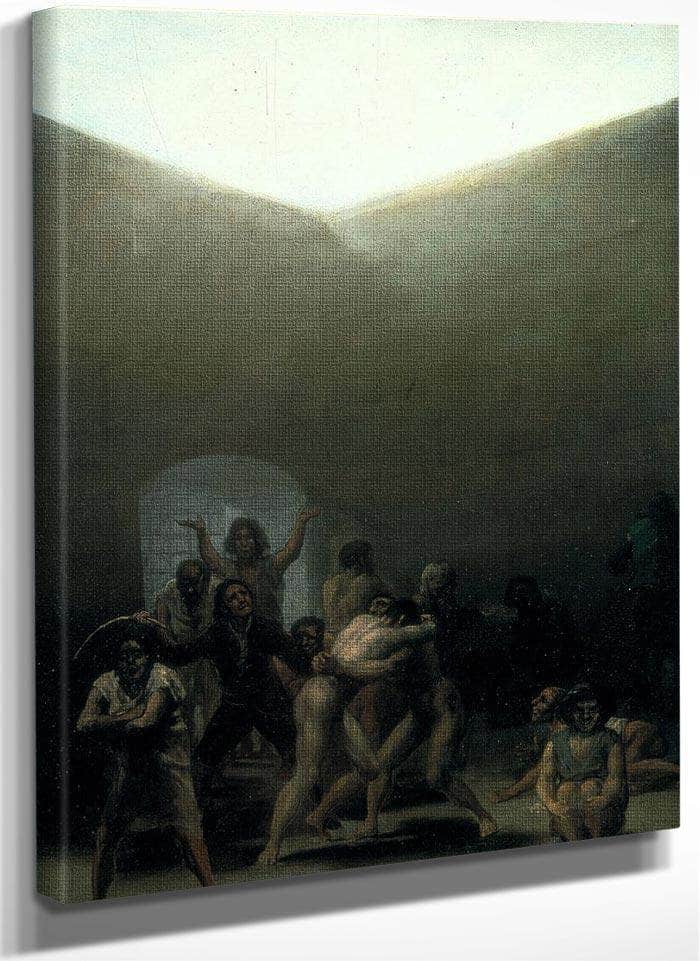 Yard With Lunatics By Francisco De Goya Fine Art Print