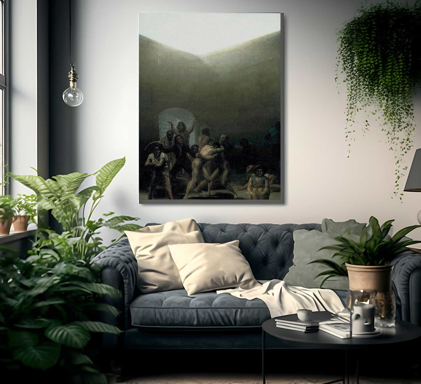 Yard With Lunatics By Francisco De Goya Fine Art Print