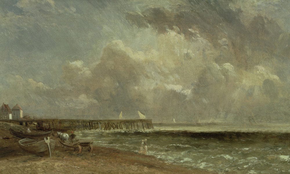 Yarmouth Pier By John Constable Fine Art Print