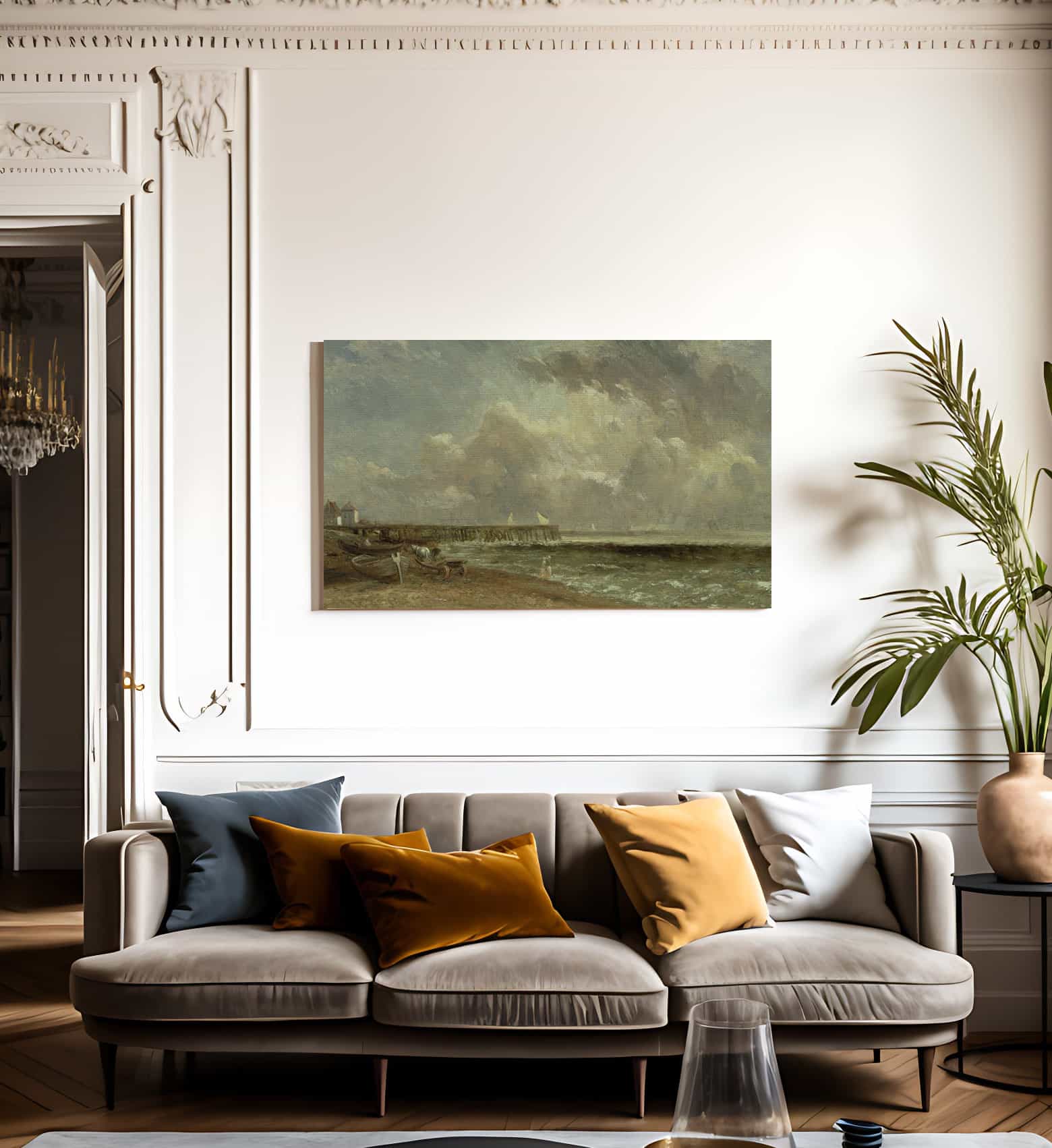 Yarmouth Pier By John Constable Fine Art Print