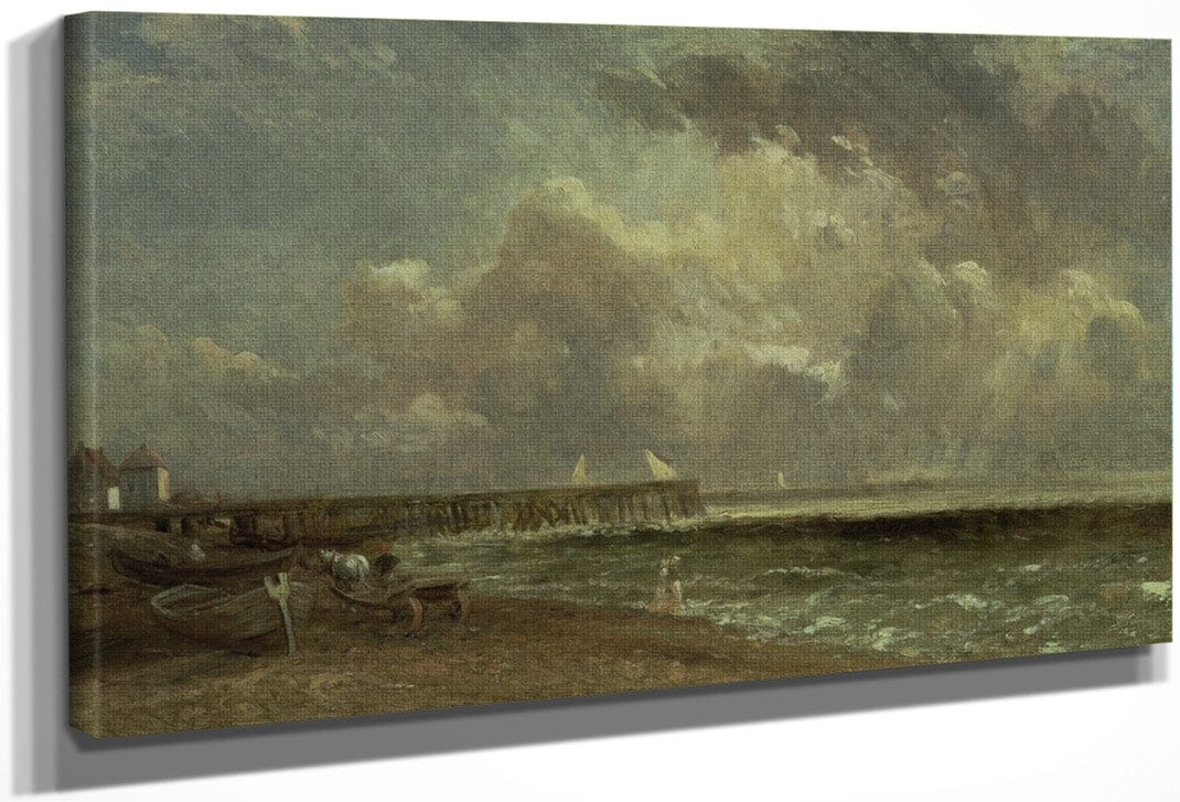 Yarmouth Pier By John Constable Fine Art Print