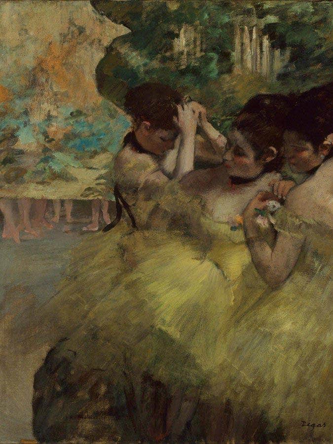 Yellow Dancers (In The Wings) By Edgar Degas Fine Art Print