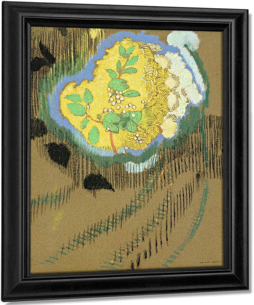 Yellow Flowers By Odilon Redon Fine Art Print