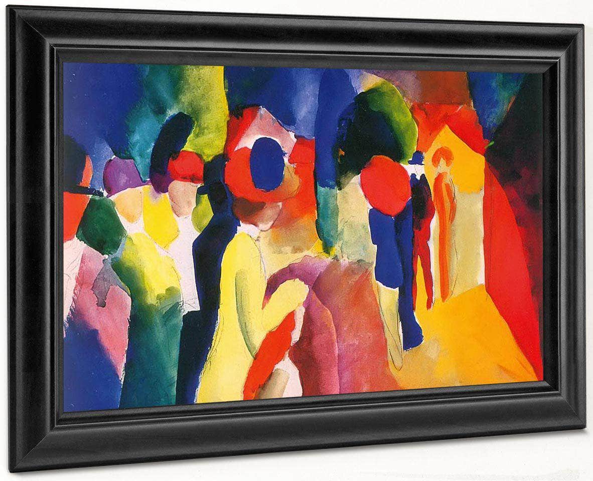 Yellow Jacket By August Macke Fine Art Print