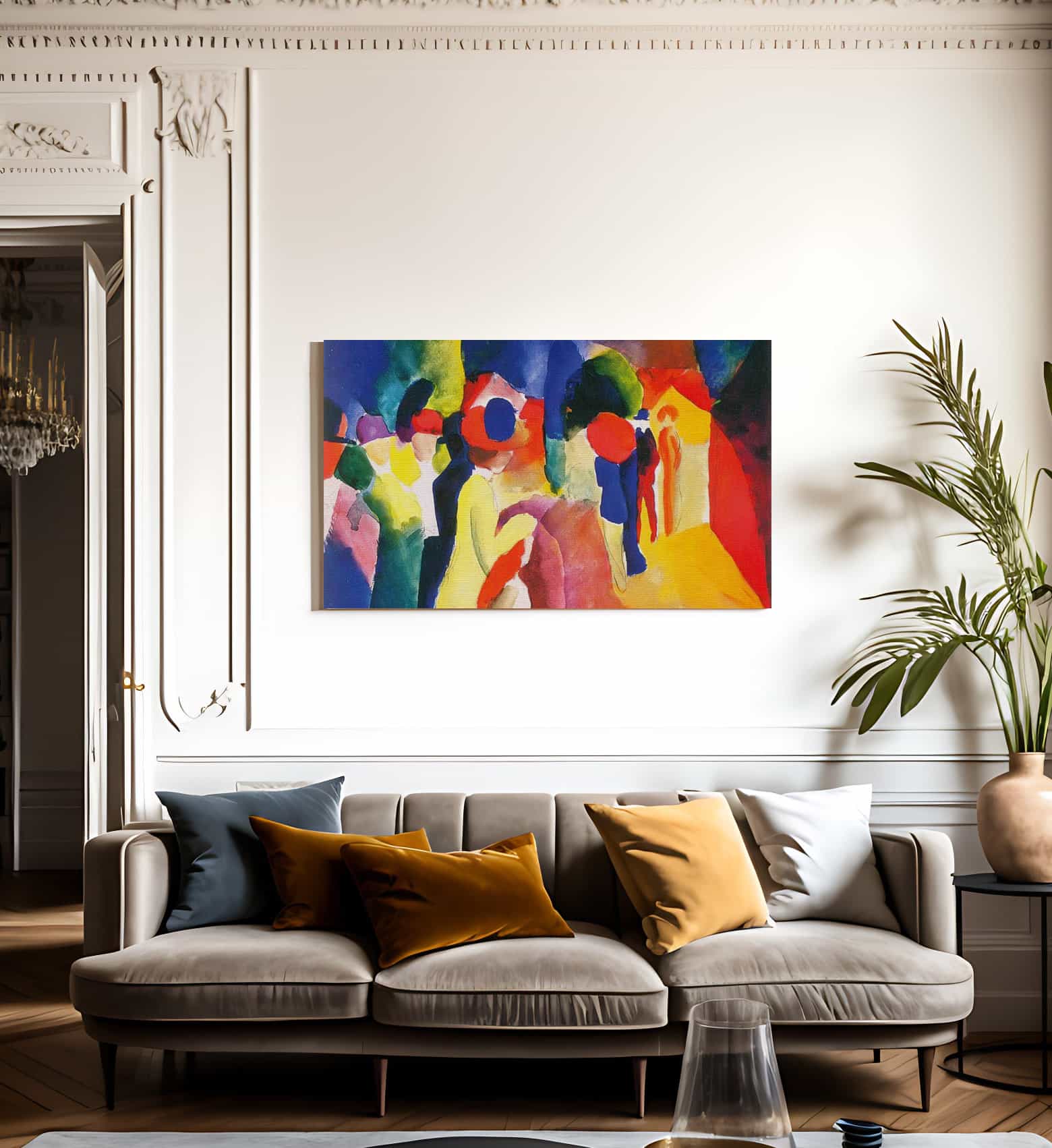 Yellow Jacket By August Macke Fine Art Print