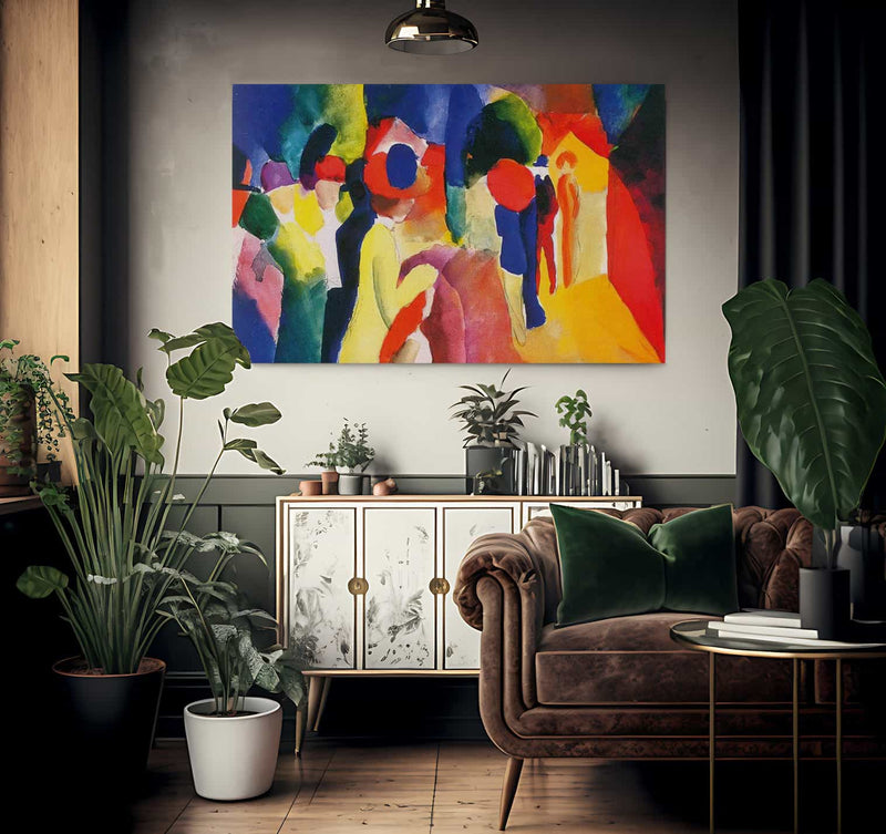 Yellow Jacket By August Macke Fine Art Print